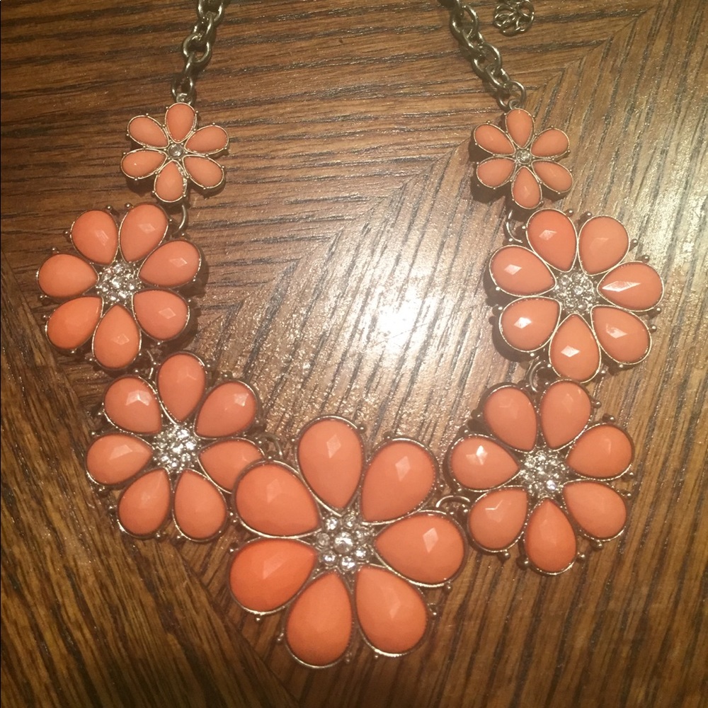 Coral/Peach Statement Necklace
